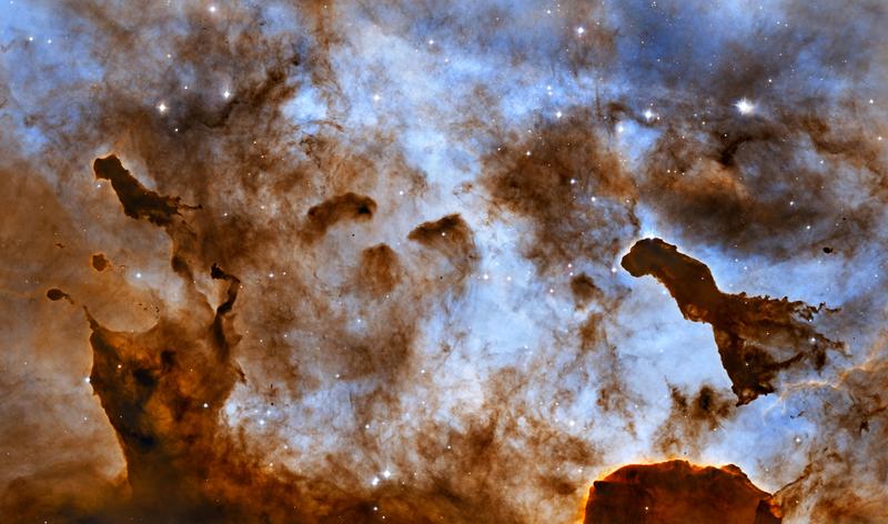Hubble Captures Cosmic Ice Sculptures