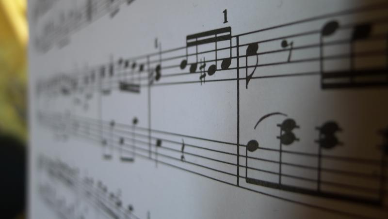 A sheet of music.