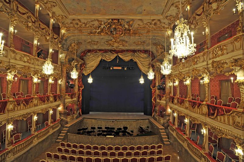 Inside view of the Cuvillies theatre, Munich's oldest opera house, taken on Thursday, June 12, 2008.
