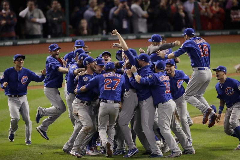 File:The Cubs celebrate after winning the 2016 World Series