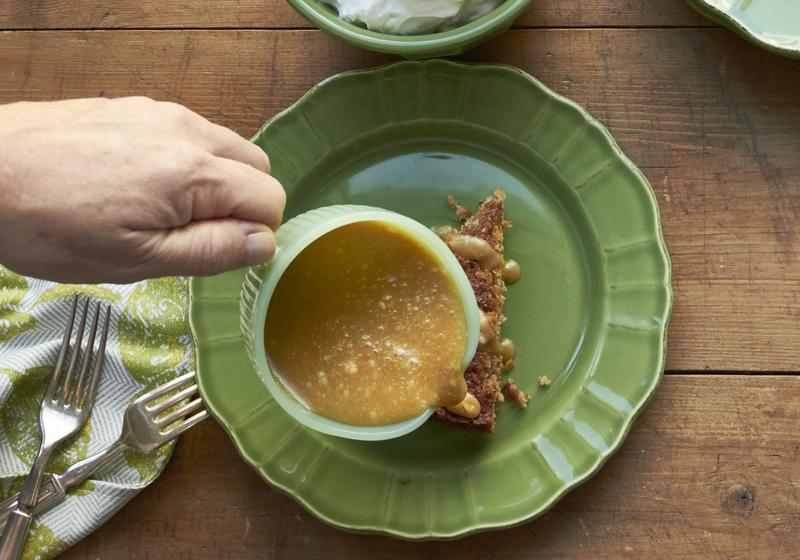 This October 2016 photo shows salted caramel sauce in New York. This dish is from a recipe by Katie Workman.
