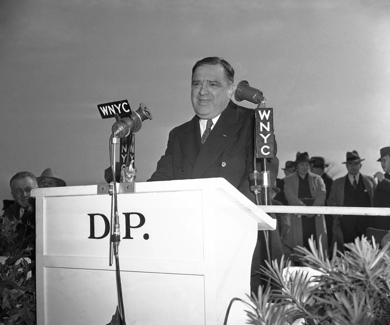 Mayor Fiorello La Guardia, at the dedication of new road leading to LaGuardia Field on Nov. 4, 1941. 