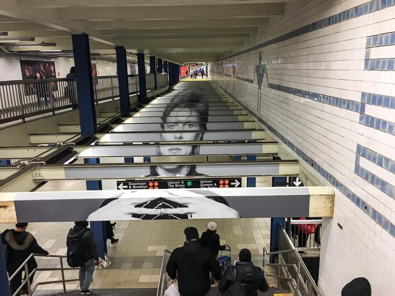 David Bowie at the Broadway-Lafayette Subway Station