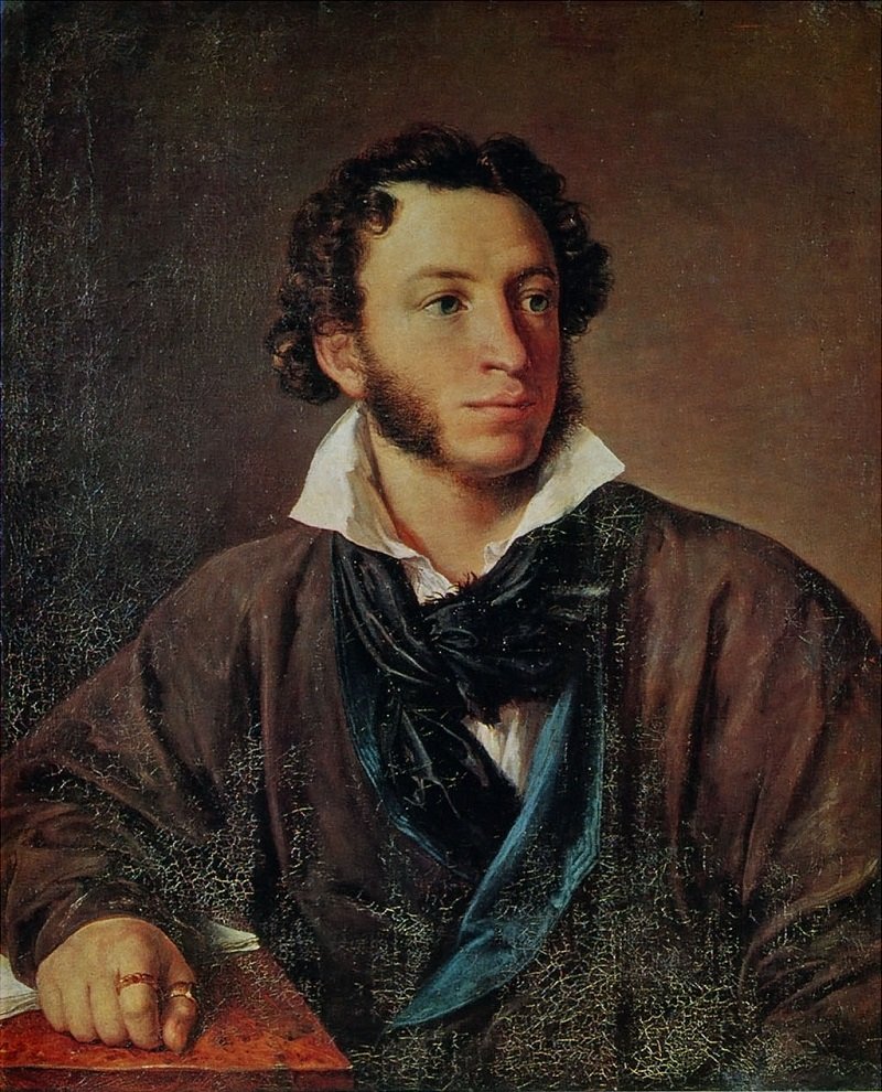 A portrait of Alexander Pushkin, 1827.