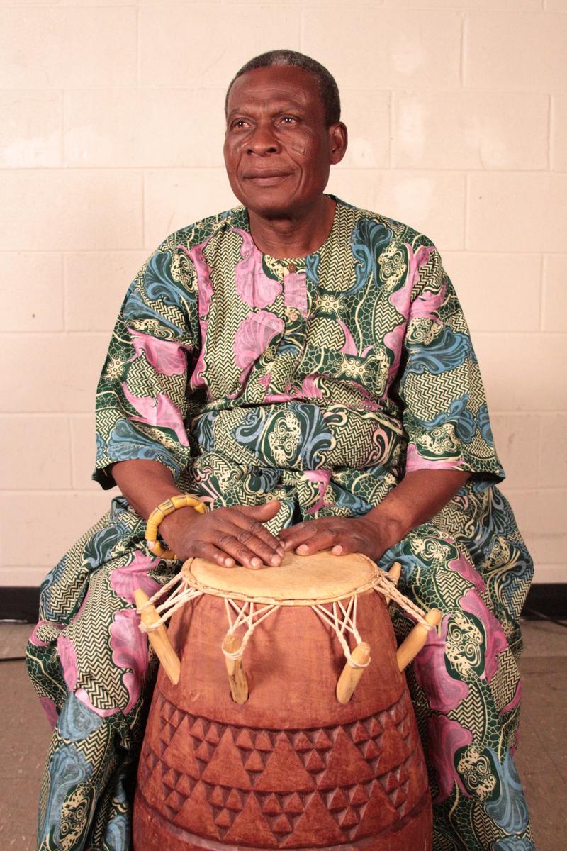 Ghanese drummer Gideon Foli Alorwoyie