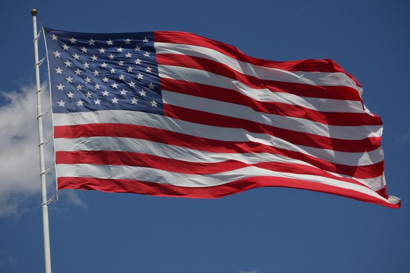 An American flag at full staff.