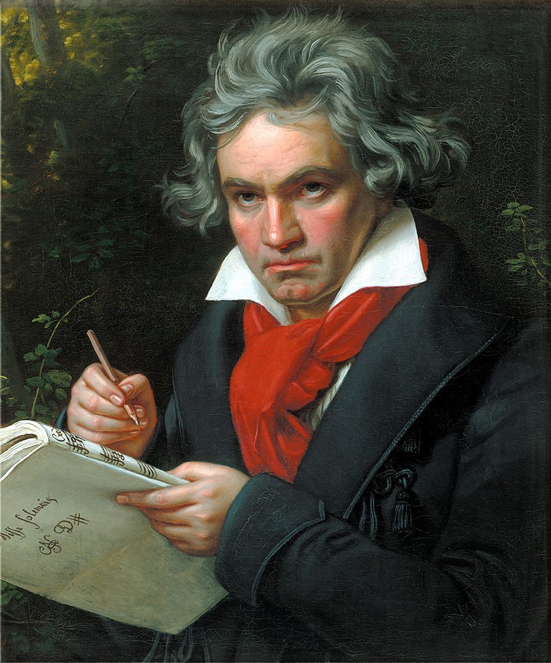 Portrait of Ludwig van Beethoven by Joseph Karl Stieler.
