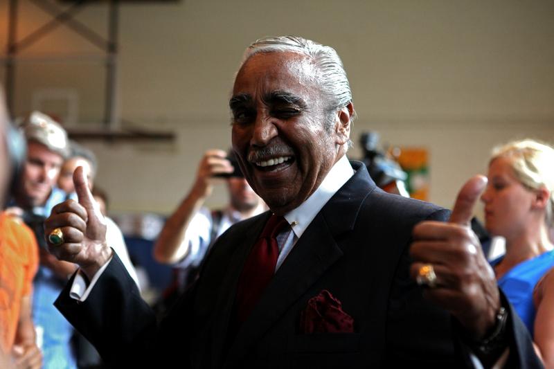 Rep. Charlie Rangel (D-NY) prepares to vote in the Democratic Primary for the 13th congressional district of New York on June 24, 2014 in the Harlem neighborhood of New York City.