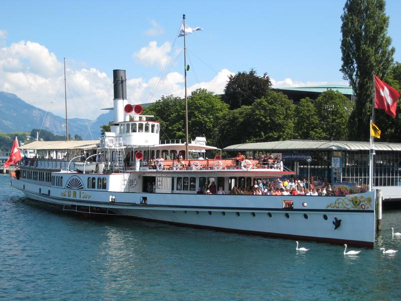 Built in 1901, the Uri is the oldest historic paddle steamer in operation on Lake Lucerne.