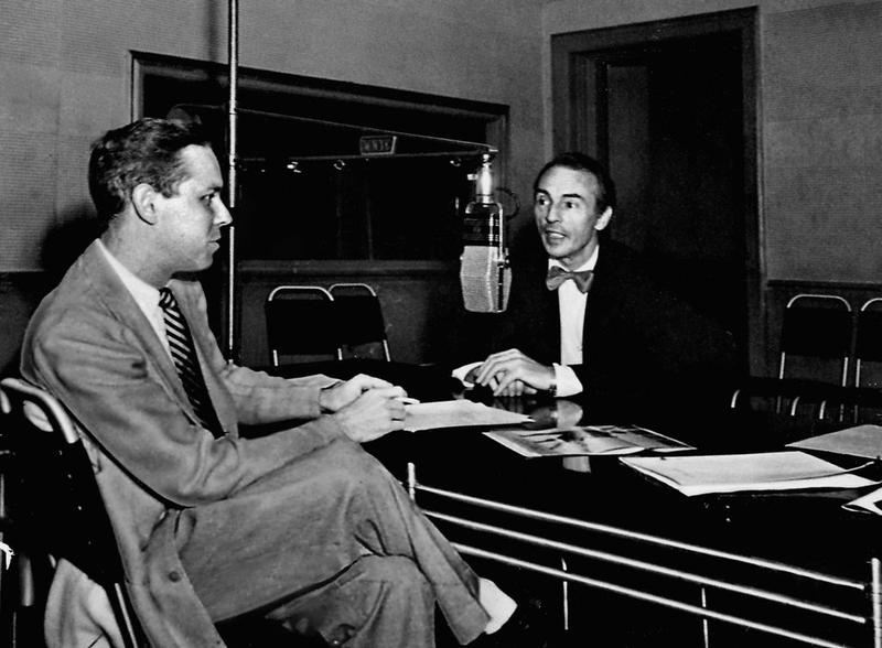 Francis Mason interviews George Balinchine in the WNYC studio in 1949.