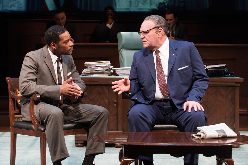 Dr. Martin Luther King, Jr. (Kenajuan Bentley) and President Johnson (Jack Willis) confer about the Voting Rights Act in 'The Great Society.'