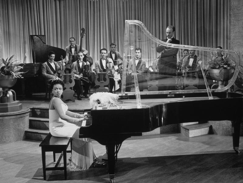 Jazz pianist Hazel Scott in a scene from director Irving Rapper's film 'Rhapsody In Blue.'