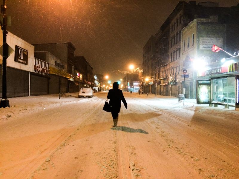 Despite MTA shutdown during snowstorm, many New Yorkers walked to work.