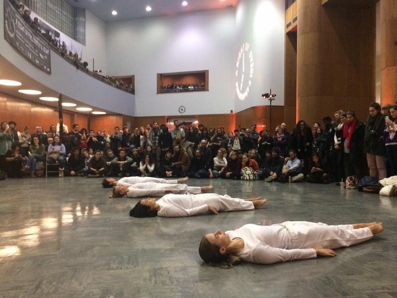 The Trisha Brown Dance Company performs at the Brooklyn Public Library's overnight marathon event, "A Night of Philosophy and Ideas"