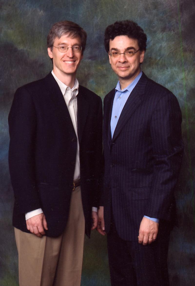 Steven Levitt and Stephen Dubner of <em>Freakonomics</em> fame.