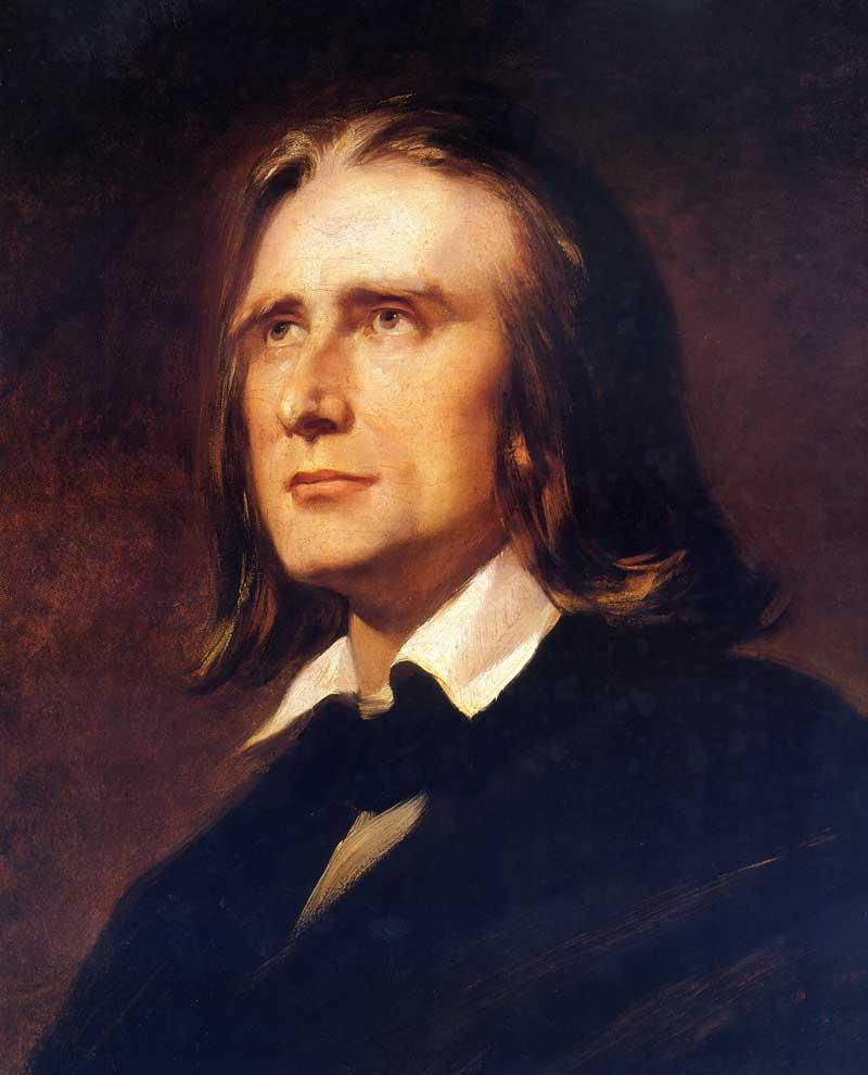 Liszt in 1856 by Wilhelm von Kaulbach