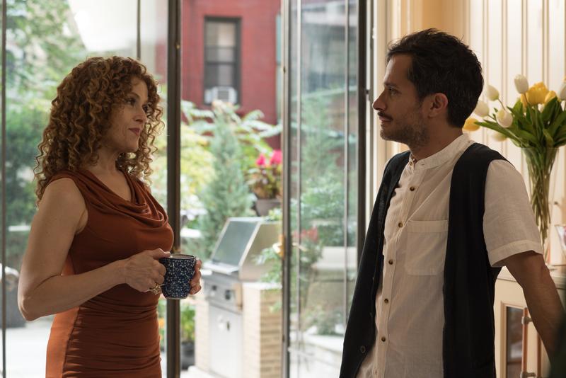 Rodrigo (Gael Garcia Bernal) and Gloria (Bernadette Peters) share a moment in Episode 3, Season 2 of 'Mozart in the Jungle.'