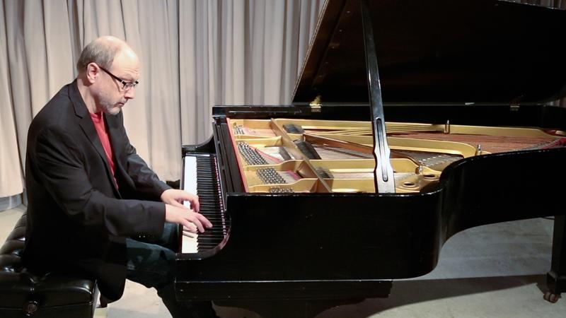Pianist-composer Marc-André Hamelin in the studio.