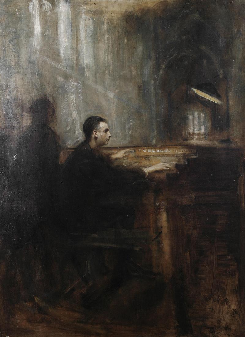 'Marcel Dupré at the organ of Notre-Dame' by Ambrose McEvoy.