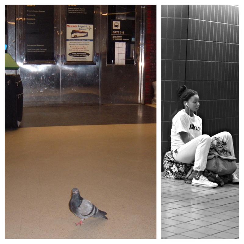 Late night patrons at the Port Authority Bus Terminal.