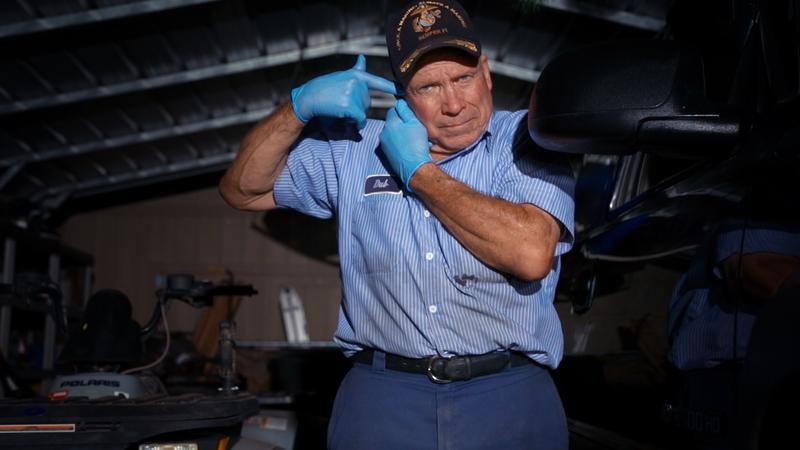 Dub Lawrence in a scene from PEACE OFFICER – directed by Scott Christopherson and Brad Barber. 