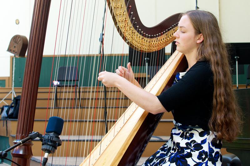 Harpist Phoebe Durand McDonnell performing 'Sonata for Harp' by Paul Hindemith.
