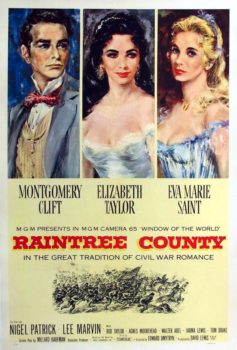 The movie poster for 'Raintree County.'