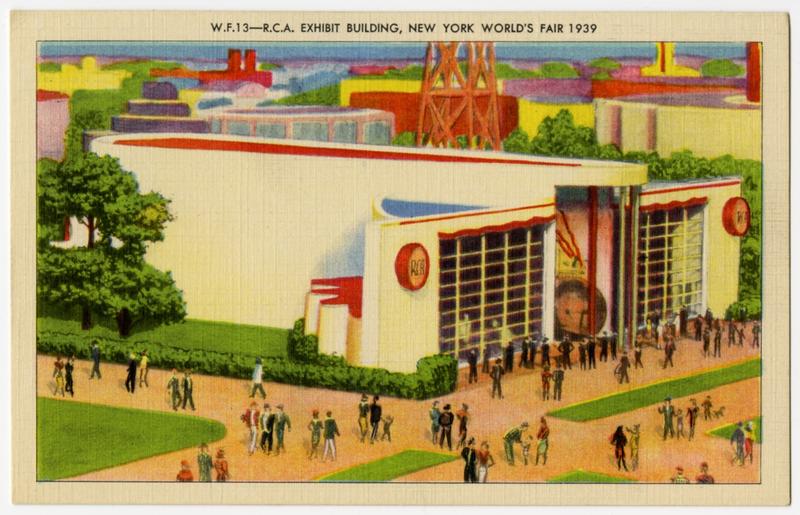 Postcard featuring the RCA Exhibit Building at the 1939 World's Fair