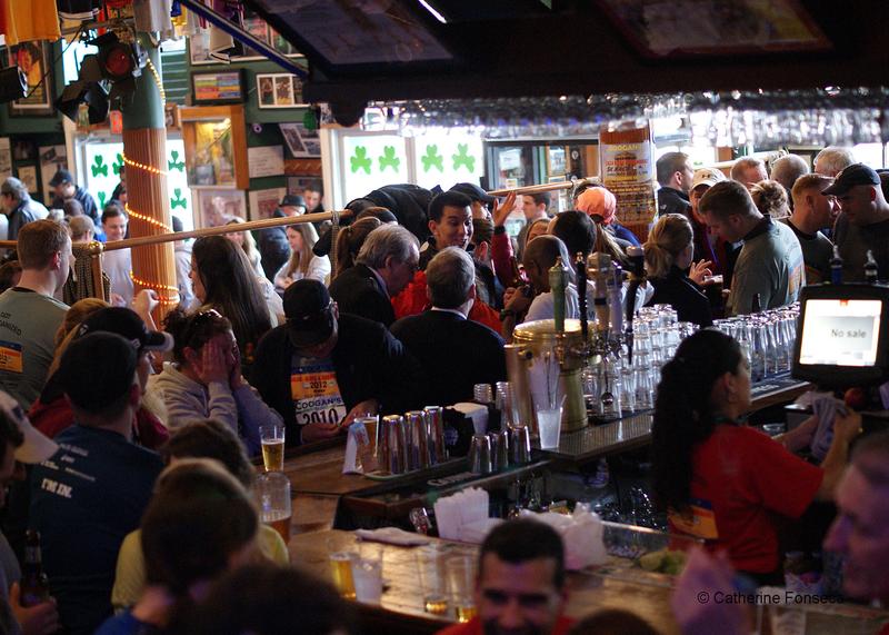 Patrons and runners fill Coogan's after the Annual Salsa, Blues & Shamrocks 5K Run in 2012.