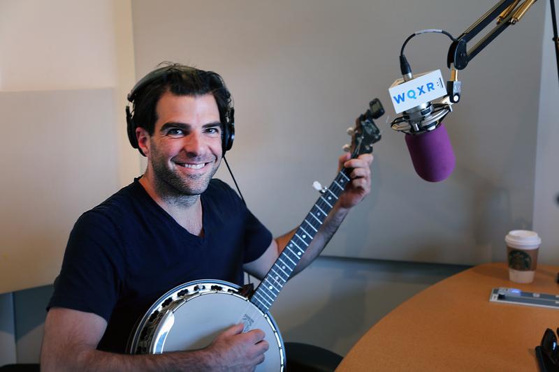 Zachary Quinto in the studio.