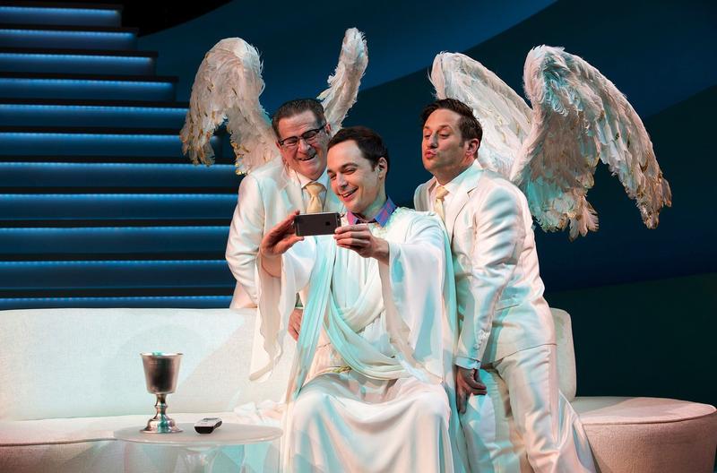 Tim Kazurinsky, Jim Parsons and Christopher Fitzgerald in 'An Act of God' at Studio 54.