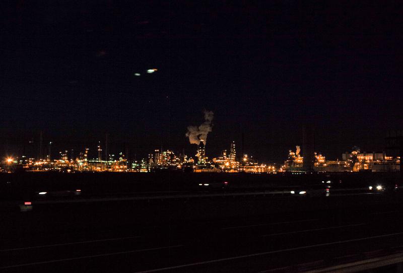 The Bayway oil refinery in Linden, New Jersey is one of the largest refineries in the U.S. capable of processing over 238,000 barrels of crude oil per day.