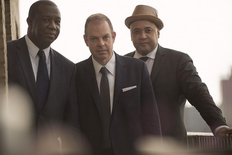 The Bill Charlap trio featuring (left to right) Peter Washington (double bass), Bill Charlap (piano) and Kenny Washington (drums). 