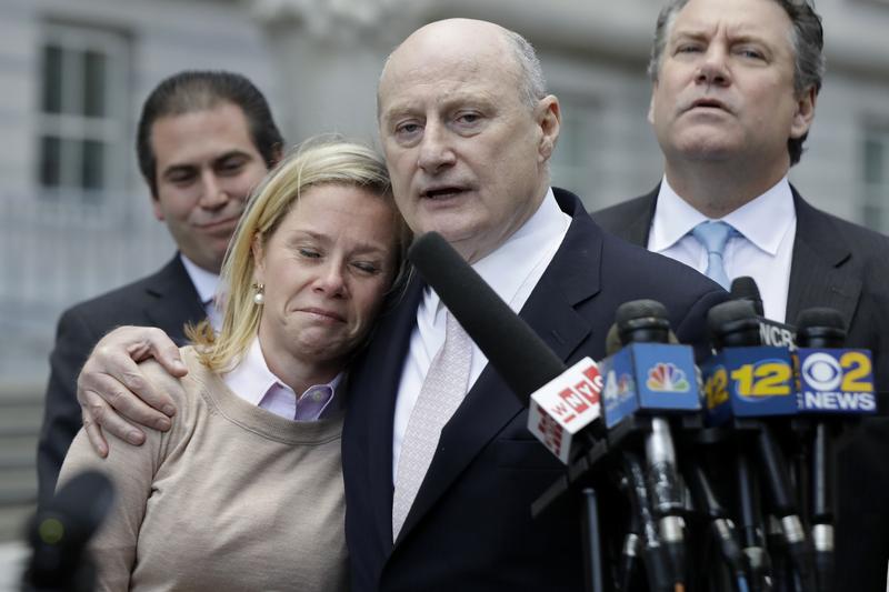 Bridget Anne Kelly, former Deputy Chief of Staff for New Jersey Gov. Chris Christie, and her lawyer Michael Critchley. Kelly was found guilty on all counts. 