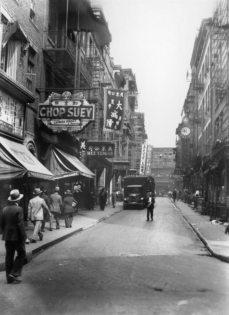 Vintage Photograph Showing Chinatown's Notorious Doyers Street