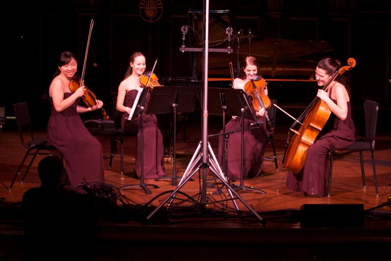 The Quartet Noce: Joy Kuo, Rose Moerschel, Sloane Wesloh and Drake Driscoll.