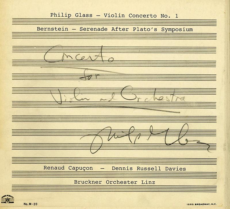 'Philip Glass and Leonard Bernstein: Violin Concertos'