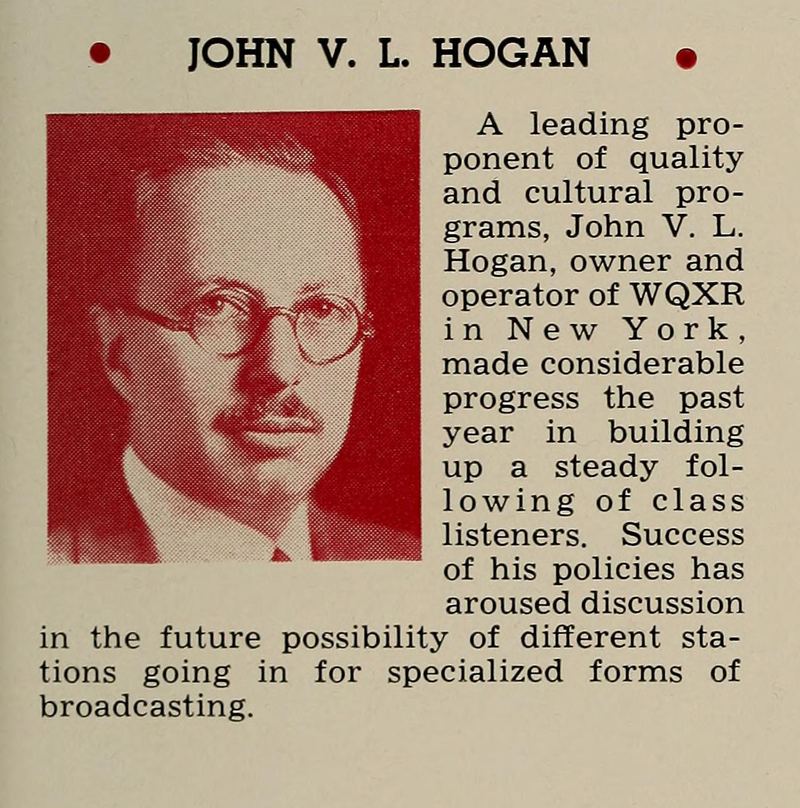 John Hogan featured in the 1938 Radio Annual.