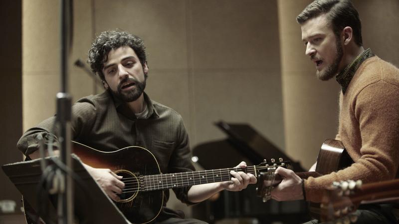 Oscar Isaac (left) and Justin Timberlake in a scene from Inside Llewyn Davis.