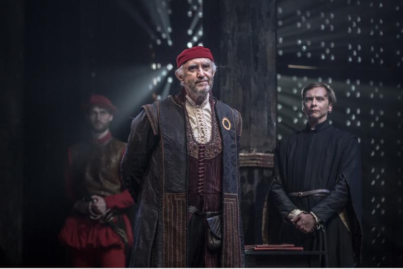 Jonathan Pryce as Shylock and Christopher Logan as Stephano in Jonathan Munby's "The Merchant of Venice."
