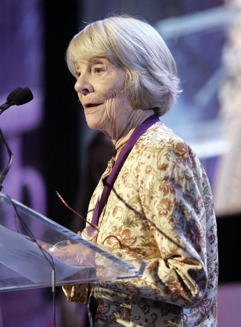 Knopf editor Judith Jones delivers her acceptance speech after she received the lifetime achievement award during the 2006 James Beard Foundation Awards ceremony.