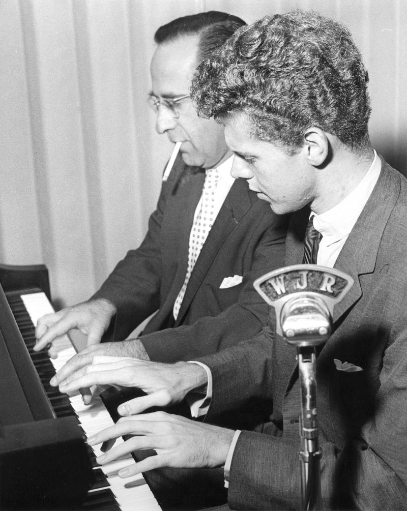 Karl Haas, host of Adventures in Good Music, with pianist Van Cliburn