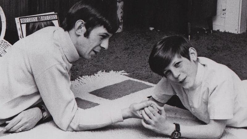 Leonard Nimoy pictured with his son, Adam. 