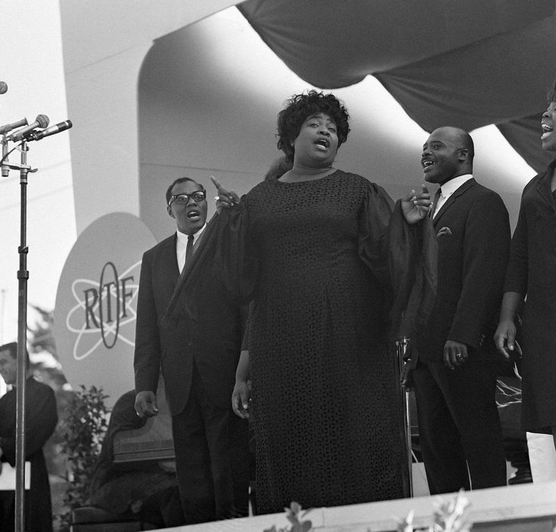 Gospel singer Marion Williams before a concert at "Festival de Jazz" on July 26, 1965 in Antibes, France.