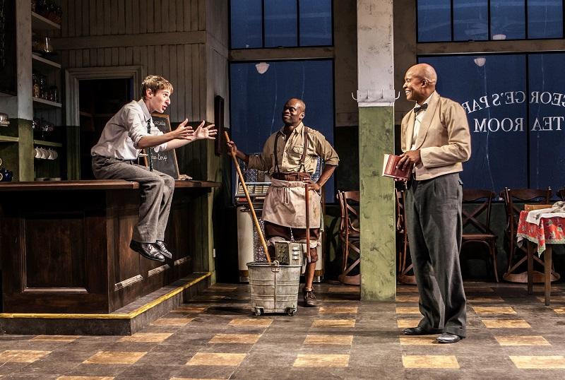 Signature Theatre presents "Master Harold" ...and the boys. Pictured (L-R): Noah Robbins, Sahr Ngaujah and Leon Addison Brown. 