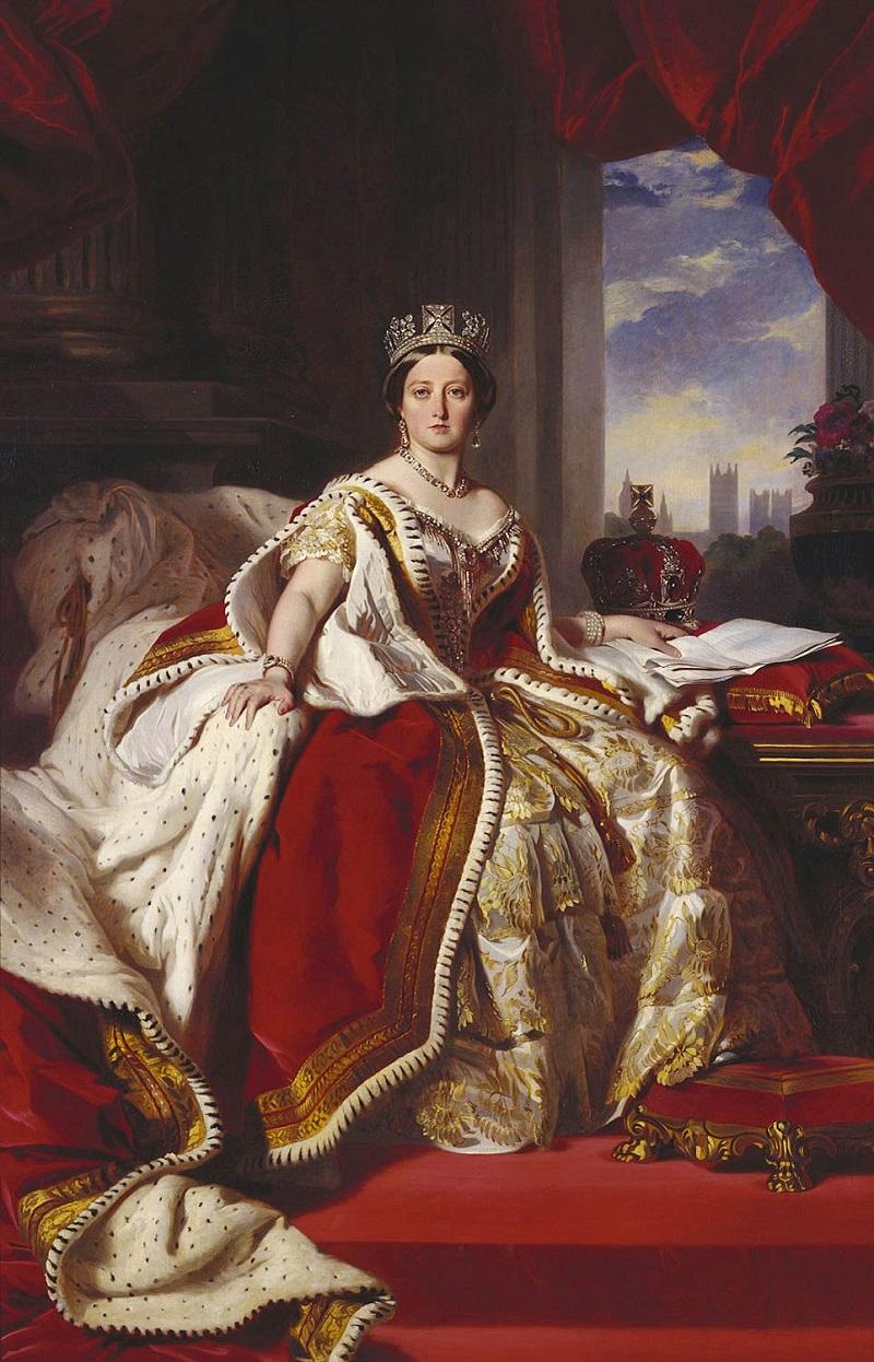 Portrait of Queen Victoria in 1870, in her coronation robes, by Franz Xaver Winterhalter