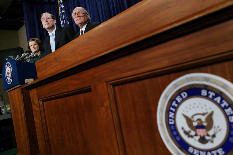 Dianne Feinstein (D-CA), John D. Rockefeller IV (D-WV) and Carl Levin (D-MI), of the Senate Select Committee on Intelligence.