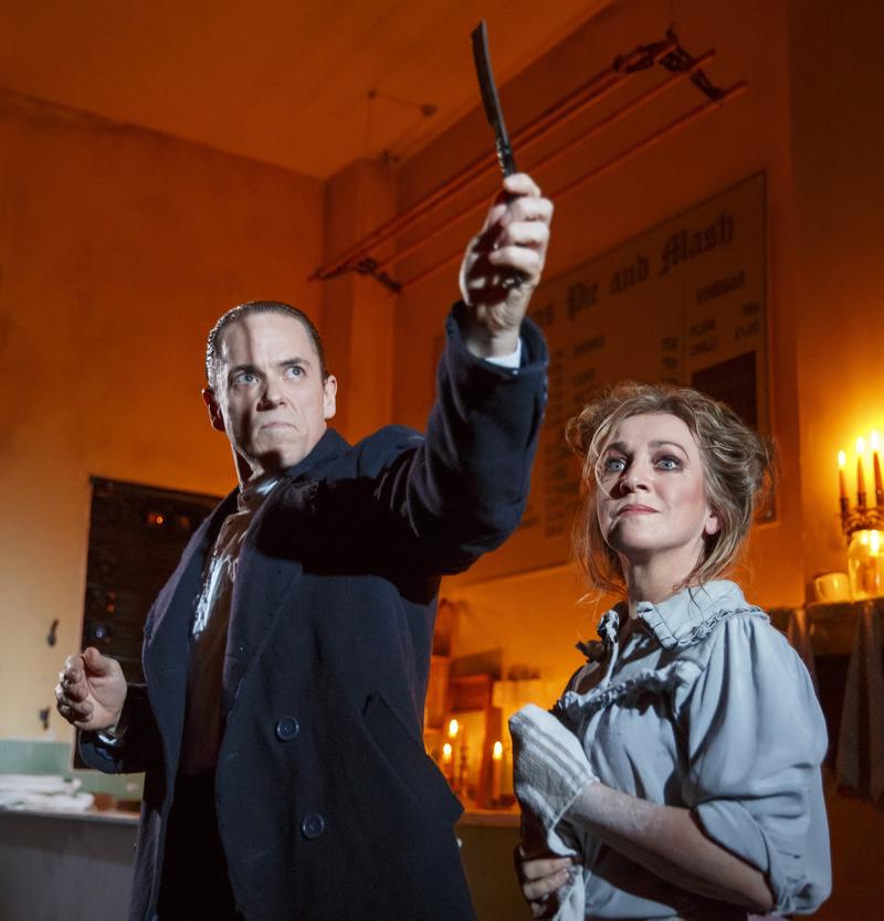 The Tooting Arts Club's "Sweeney Todd: The Demon Barber of Fleet Street" stars Jeremy Secomb as Sweeney Todd and Siobhan McCarthy as Nellie Lovett.