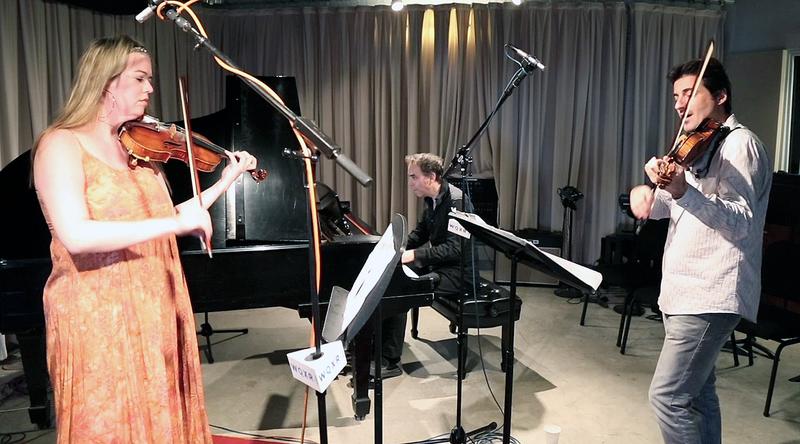 The Matt Herskowitz Trio with Philippe Quint and Lara St. John play Bach in the WQXR studio.