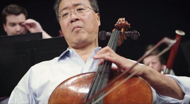 Yo-Yo Ma featured in a music video of Colin Jacobsen's composition 'Ascending Bird'